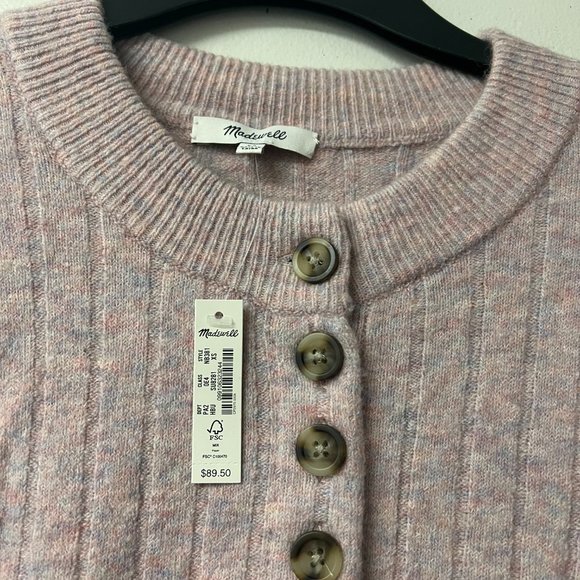 Madewell Striped Bowden Henley Sweater in Coziest Yarn NWT - Picture 8 of 8